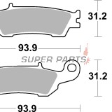 Τακάκια φρένων -BREMBO- 07YA47SD, Yamaha YZ 250F (2007)
