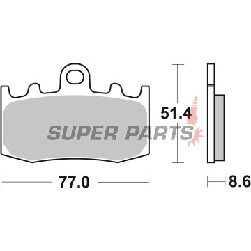 Τακάκια φρένων -BREMBO- 07BB26SR, BMW K 75/1200, BMW R 850/1100/1150/1200