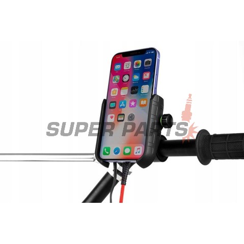 Βάση τηλεφώνου -4 RIDE- με ασύρματο φορτιστής + USB C, αντικραδασμικό - universal