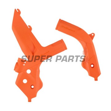 Προστατευτικά πλαισίου -POLISPORT- πορτοκαλί, KTM EXC, EXC-F, SX, SX-F 50-500 2019-2022