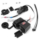 Αντάπτορας USB με αναπτήρα -4 RIDE- 12V, 2xUSB (3.1A) + βολτόμετρο - universal