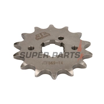 Μπροστινό γρανάζι -JT- JTF569,14, 14 δόντια, Kawasaki KDX 200 1984-2006, KDX 220 1997-2005, KDX 250 1989-1994, KL 250 1978-1983, 2000-2003, 2009, KLX 250 1991-2000, 2006-2020, KLX 300 1997-2002, KV 250 1985-1986, KX 250 1987-1998