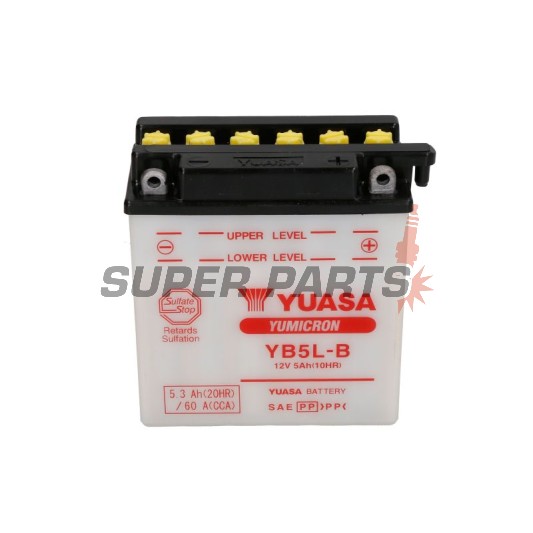 Μπαταρία -YUASA- YB5L-B + ELEKTROLIT, 5Ah 12V