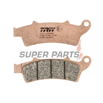 Τακάκια φρένων -TRW- MCB726SRM, sintered, Aprilia Atlantic/Scarabeo/Sportcity (125-500, 2003-2015); Kymco People 125i GT; Malaguti Madison 250/400; Peugeot Elyseo 125; Piaggio Beverly 350