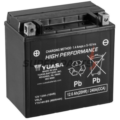 Μπαταρία -YUASA- YTX14H-BS, 13Ah 12V