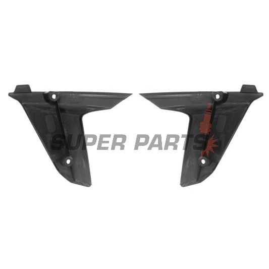 Μπροστινά πλαϊνά πλαστικά -POLISPORT- μαύρα, HUSQVARNA TC 250-510 2008-2009