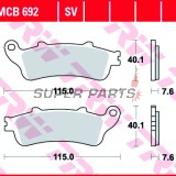 Τακάκια φρένων -TRW- MCB692SV, Honda ST1100 Pan European/Pan European ABS (1996-2001)