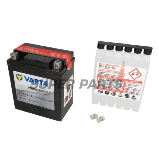 Μπαταρία -VARTA- YTX7L-BS, 6Ah 12V