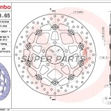 Δίσκος φρένου -BREMBO- 78B40865, Kawasaki KLV 1000, Suzuki V-Strom/Bandit/SV 1000 (2002-2012)