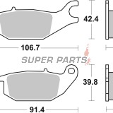 Τακάκια φρένων -BREMBO- 07HO4905, Honda CBR125R & XL125 Varadero 125cc