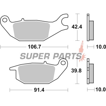 Τακάκια φρένων -BREMBO- 07HO4905, Honda CBR125R & XL125 Varadero 125cc