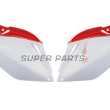 Πίσω πλαϊνά πλαστικά -POLISPORT- κόκκινο/λευκό, HONDA CRF 250 2006-2008