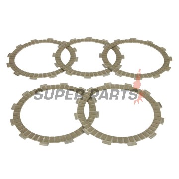 Σετ δίσκων συμπλέκτη -TRW- MCC229-5, Arctic Cat 400 2x4/4x4 (2000-2002), Kawasaki Ninja 250R/300 (2007-2016), Kawasaki Bayou 300 (1988-2005), Kawasaki Lakota 300 (2001-2002), Kawasaki KX250 (1974-1979), Kawasaki Z300/ABS (2015-2017)