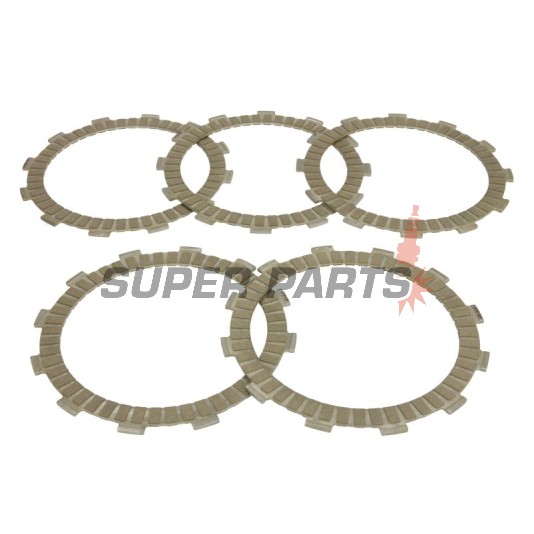 Σετ δίσκων συμπλέκτη -TRW- MCC229-5, Arctic Cat 400 2x4/4x4 (2000-2002), Kawasaki Ninja 250R/300 (2007-2016), Kawasaki Bayou 300 (1988-2005), Kawasaki Lakota 300 (2001-2002), Kawasaki KX250 (1974-1979), Kawasaki Z300/ABS (2015-2017)
