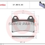 Τακάκια φρένων -BREMBO- 07BB1990, Aprilia RSV/Falco/Pegaso, BMW F800, Ducati Monster/ST/Multistrada, Moto Guzzi Breva/California/Norge/Stelvio, KTM Duke/LC4/SM, Yamaha XJR/TRX