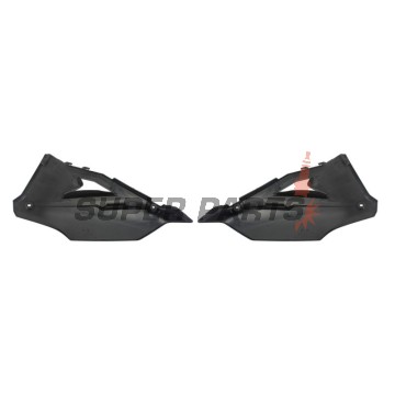 Πίσω πλαϊνά πλαστικά -POLISPORT- μαύρα, KAWASAKI KX 250/450 2019-2023