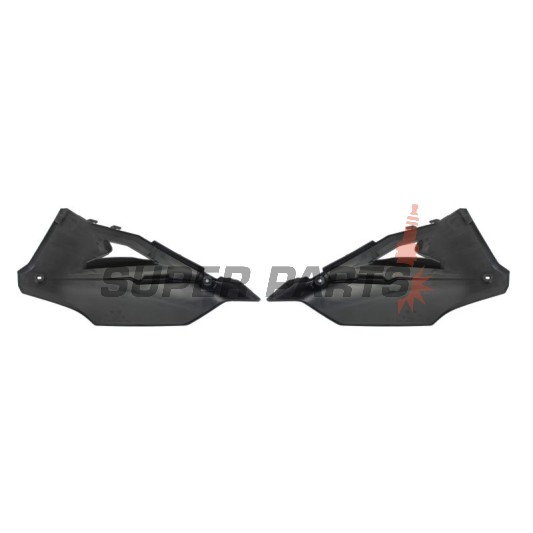 Πίσω πλαϊνά πλαστικά -POLISPORT- μαύρα, KAWASAKI KX 250/450 2019-2023