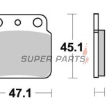 Τακάκια φρένων -TRW- MCB626SI, Kawasaki KFX/KSF 400-450R, Suzuki LT-Z 400 Quadsport (2003-2017)