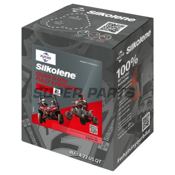 Λάδι κινητήρα -SILKOLENE- QUAD ATV, 5W40, πλήρως συνθετικό, 4L CUBE