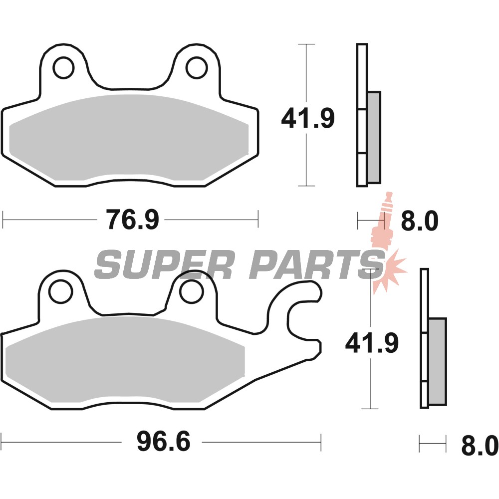 Τακάκια φρένων -BREMBO- 07YA22SR, Kawasaki Ninja 250R/Triumph Tiger 1050 SE ABS