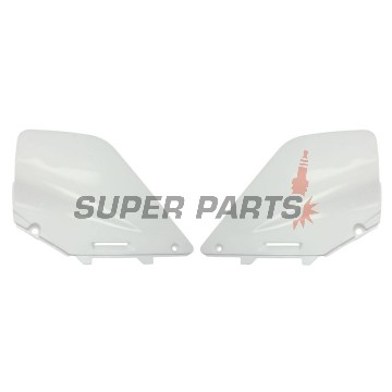 Πίσω πλαϊνά πλαστικά -POLISPORT- λευκά, SUZUKI RM 125/250 1996-2000