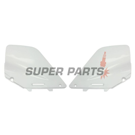 Πίσω πλαϊνά πλαστικά -POLISPORT- λευκά, SUZUKI RM 125/250 1996-2000
