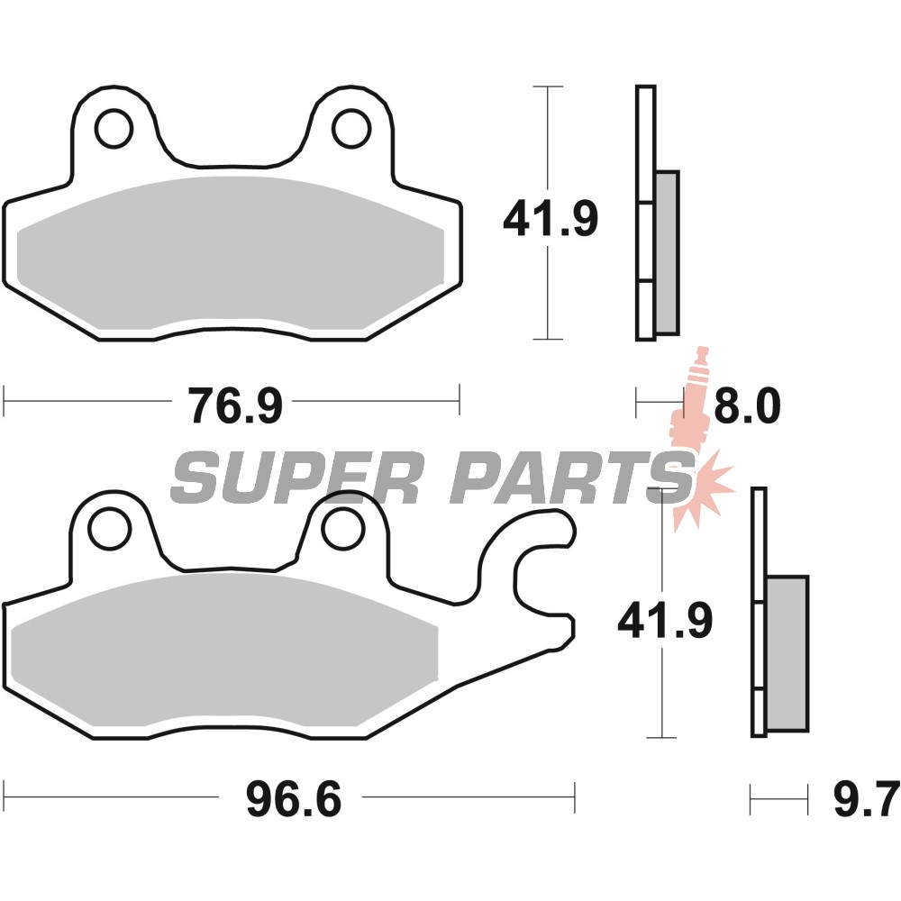 Τακάκια φρένων -BREMBO- 07YA20SP, Aeon Overland 125-180, Arctic Cat DVX 90, Benelli Caffenero 250, Cagiva Canyon/Elefant 500-1000, CAN-AM Commander/Maverick 800-1000, Honda CBF/NSR/XL 50-250, Kawasaki Ninja/Brute/KLR 125-750, Yamaha XTZ/YBR/YFM 50-750, Tr