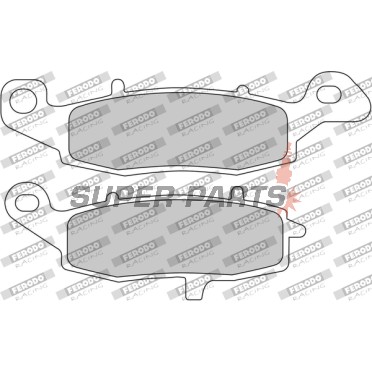 Τακάκια φρένων -FERODO- FDB2048EF, Kawasaki ER-6/Versys/KLR/VN/Z/Zephyr/ZR-7 650-1600 1996-2007, Suzuki V-Strom/Bandit/GSX 750F/SV 650/Intruder 600-1500 1998-2015