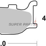 Τακάκια φρένων -BREMBO- 07YA3408, Yamaha FZ6/MT-03/SR125/XJ600 Diversion/XJ6/XV Virago/XVS Drag Star/YP Majesty 1995-2012