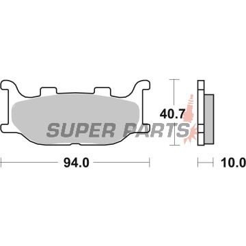 Τακάκια φρένων -BREMBO- 07YA34SA, Yamaha FZ6 600, MT-03 660, SR 125, XJ 600, XJ6 600, XV 125, 250, XVS Drag Star 125, 250, 1100, YP Majesty 250, 400 (1995-2012)