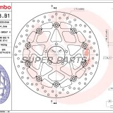 Δίσκος φρένου -BREMBO- 78B408B1, KTM 1290 Duke R/GT/Super Duke R/Super Duke GT (2014-2022)