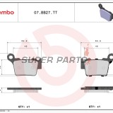 Τακάκια φρένων -BREMBO- 07BB27TT, BMW G450X 2008/Husqvarna CR125, SM450R-RR, SM510R, TC250-510, TE250-510, WR125 2005-2011/KTM EXC, EXC-F, MX, SMR, SX, SX-F 125-560 2000-2011/SWM MC250S, RS125R-340S, SM125R 2016