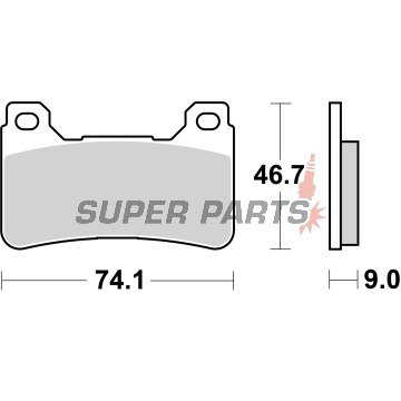 Τακάκια φρένων -BREMBO- 07HO50RC, Honda CBR 600RR/600RR ABS, CBR 1000RR Fireblade