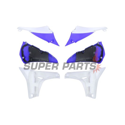 Μπροστινά πλαϊνά πλαστικά -POLISPORT- μπλε/λευκό, YAMAHA YZ 450 2010-2013