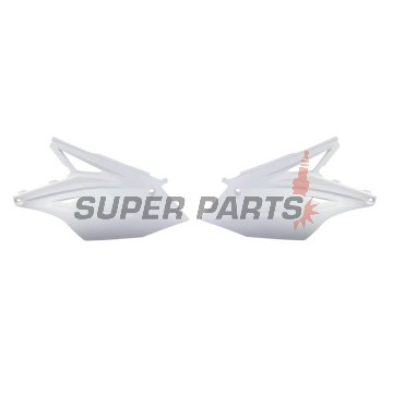 Πίσω πλαϊνά πλαστικά -POLISPORT- λευκά, KAWASAKI KX 450 2016-2018