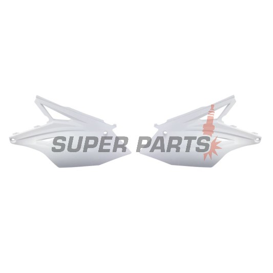 Πίσω πλαϊνά πλαστικά -POLISPORT- λευκά, KAWASAKI KX 450 2016-2018