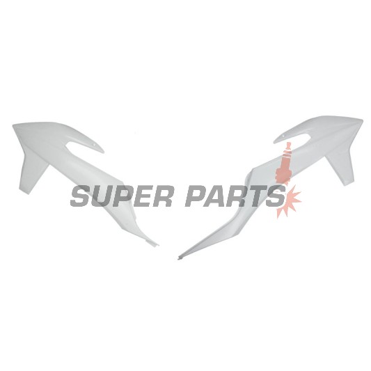 Μπροστινά πλαϊνά πλαστικά -POLISPORT- λευκά, KTM EXC, EXC-F, SX, SX-F, XC, XC-F 125-450 2019-2023