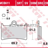 Τακάκια φρένων -TRW- MCB611, Yamaha R1/R6, MT-07/09/10, FZ1/FZ6/FZ8 Fazer, FJR1300, TDM900, XJR1300, T-Max 530, Super Tenere 1200