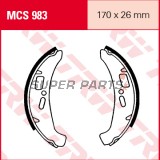 Σιαγόνες φρένων -TRW- MCS983, 170x26mm, Piaggio/Vespa Cosa 125/150/200, Cosa 2, 200FL E-Start (1988-1996)