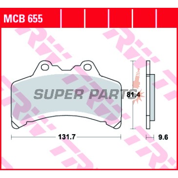 Τακάκια φρένων -TRW- MCB655, Yamaha GTS1000/GTS1000A ABS (1993-2000)