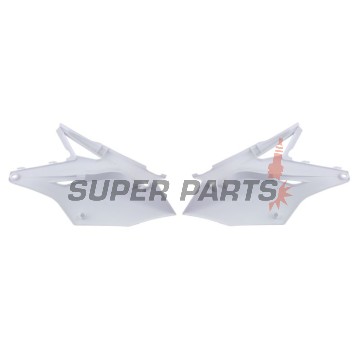 Πίσω πλαϊνά πλαστικά -POLISPORT- λευκά, KAWASAKI KX 450 2016-2018