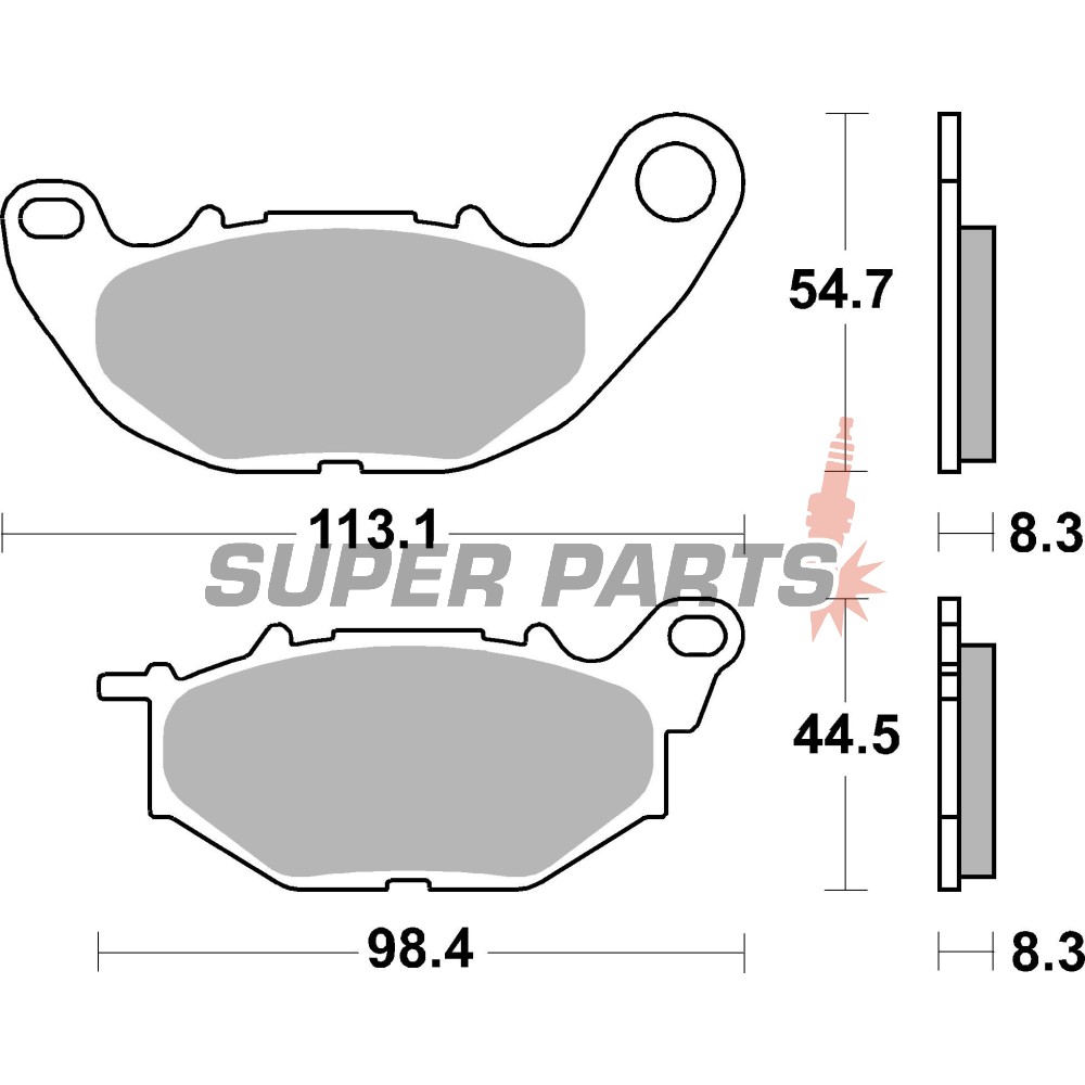Τακάκια φρένων -BREMBO- 07YA52CC, Yamaha MT-03 660 (2006-2013), Yamaha MT-03 320/321 ABS (2015-2022)