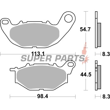 Τακάκια φρένων -BREMBO- 07YA52CC, Yamaha MT-03 660 (2006-2013), Yamaha MT-03 320/321 ABS (2015-2022)
