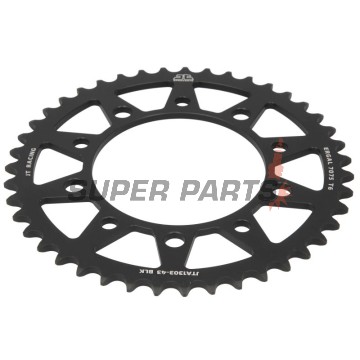 Πίσω γρανάζι -JT- JTA1303,43BLK, 43 δόντια, μαύρο, αλουμινίου, Yamaha YZF-R1 1000 2017