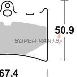 Τακάκια φρένων -BREMBO- 07GR56SR, Aprilia RS 125/AF1 125, MZ Skorpion 660, Sachs Roadster 650/800, Sachs XTC 125, Yamaha TDR 125 & DT 80