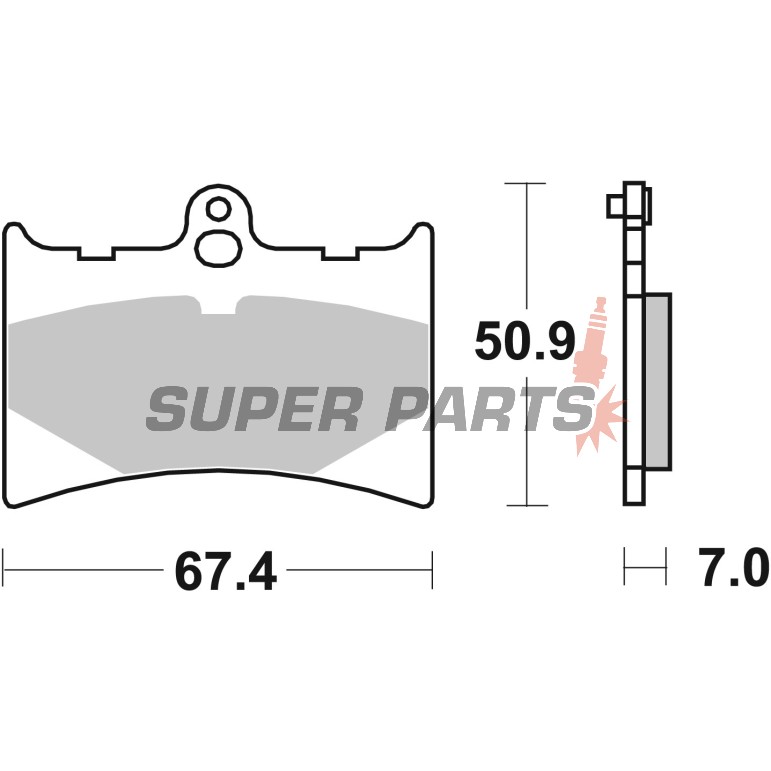 Τακάκια φρένων -BREMBO- 07GR56SR, Aprilia RS 125/AF1 125, MZ Skorpion 660, Sachs Roadster 650/800, Sachs XTC 125, Yamaha TDR 125 & DT 80