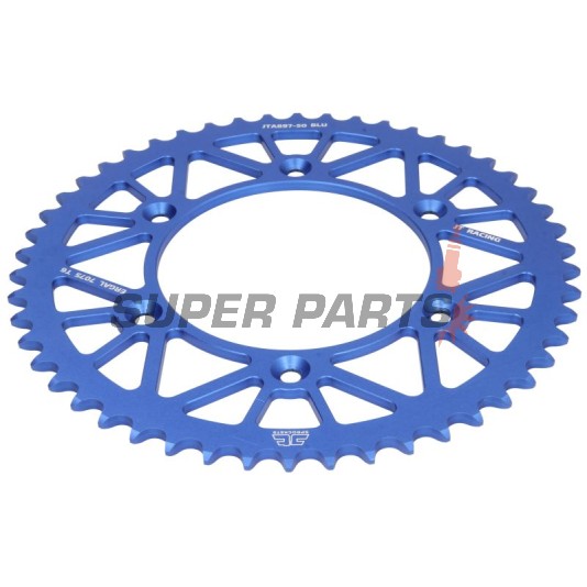 Πίσω γρανάζι -JT- JTA897,50BLU, 50 δόντια, μπλε, αλουμινίου, Gas Gas EC 300 2021-2023, EC 500 2024-2026, EX 450 2021-2023, MC 125 2025-2026, Husaberg FE 250 2013-2014, TE 125 2012-2013, TE 250/300 2011-2014, Husqvarna FC 250 2016, FC 350 2016-2019