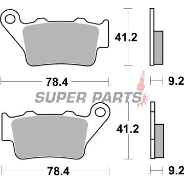 Τακάκια φρένων -BREMBO- 07BB02TT, Alfer, Aprilia, ATK, BMW, Gas Gas, Husaberg, Husqvarna, KTM, Yamaha 125-990 (1994-2011)
