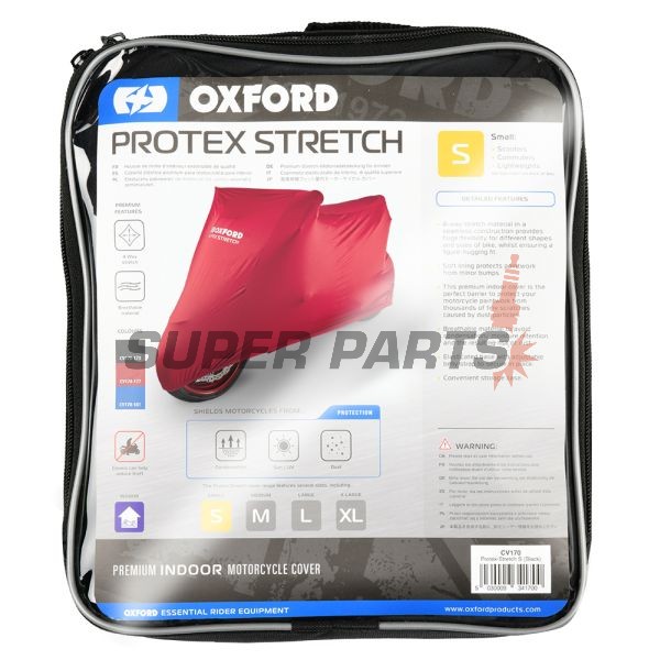 Κάλυμμα μοτοσυκλέτας -OXFORD- Protex Stretch εσωτερικό, κόκκινο, S