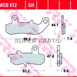 Τακάκια φρένων -TRW- MCB612, Suzuki DR/RGV - DR650/650R/650RS/650RSE/650RE/650SE, DR750/800 Big, RGV250 - 250-800cc, 1989-2017